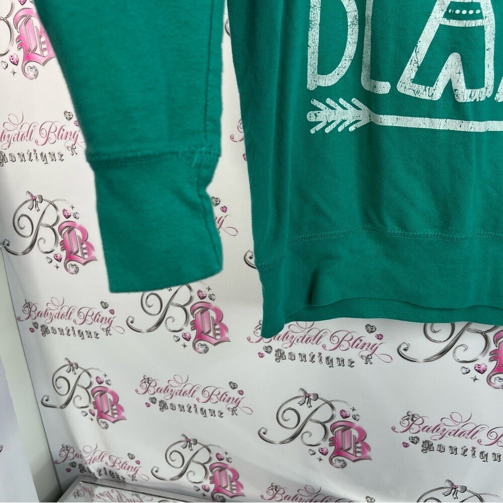 Live & tell sweater Mama Bear tipi graphic pull over green blue Teal Sweatshirt - Picture 6 of 12